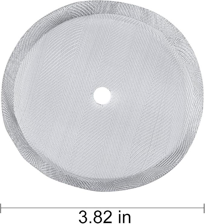 Secura French Press Replacement Screens, Stainless Steel Reusable Mesh Filter for 34 Ounce, 1 Liter Coffee Press, 4 Pack