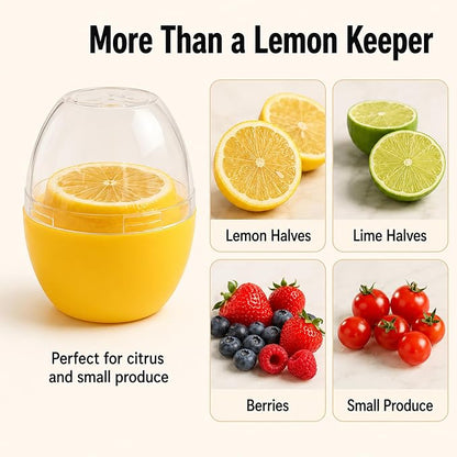 Lemon Keeper Lemon Saver Lemon Storage Containers Reusable Lemon Holder Organizer