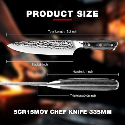 Damascus chef knife