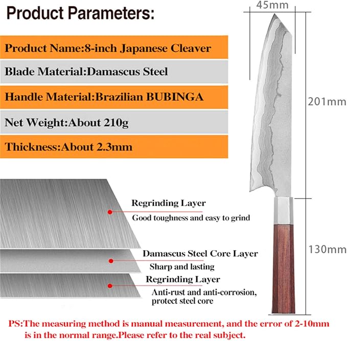 Professional Chef Knife Kitchen Knife Sharp Blade Cleaver Slicer Japanese 440C Steel Kitchen Knives Kitchen Tools Santoku Knife Cooking Cutter Meat Slicing knife Utility Knife Sashimi Knife Sushi