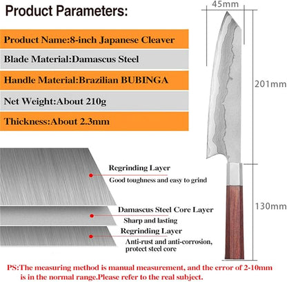 Professional Chef Knife Kitchen Knife Sharp Blade Cleaver Slicer Japanese 440C Steel Kitchen Knives Kitchen Tools Santoku Knife Cooking Cutter Meat Slicing knife Utility Knife Sashimi Knife Sushi