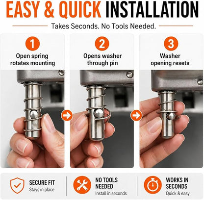 Spring & Washer Kit for KitchenAid® Stand Mixers – 316 Stainless Steel Upgrade, Food-Grade Replacement for Tilt-Head & Bowl-Lift Models – Stabilizes Attachments (1 Pack)