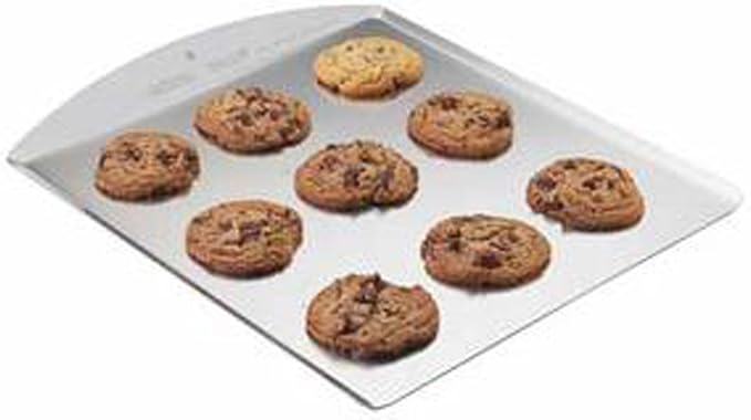 Nordic Ware Half Sheet with Grid and Large Classic Cookie Sheet | 2 Piece Bakeware Set