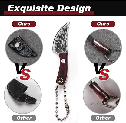 Mini Knife Set,Tiny Knife Set with Sheath,Mini Pocket Knives for Knife Collectors Gifts and Package Opener Box Cutter, Set of 15