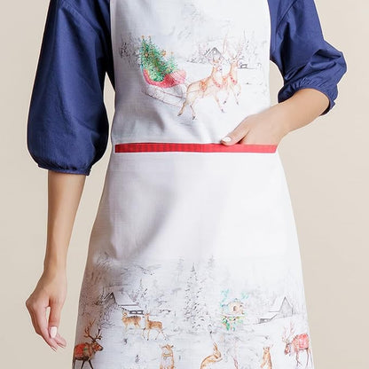 Maison d' Hermine 100% Cotton Apron for women with Pocket Kitchen Chef Apron for Men Cooking Spring Summer