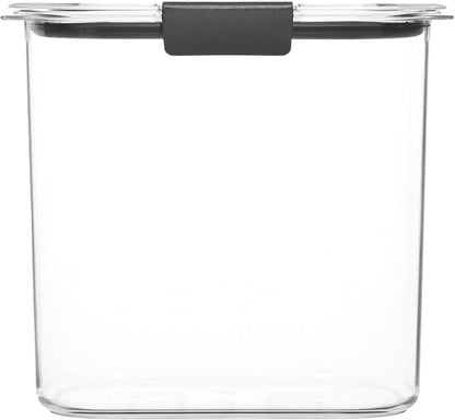 Rubbermaid Brilliance 12-Cup Airtight Food Storage Container,Perfect for Pantry Staples,Clear/Grey,(Pack of 2)