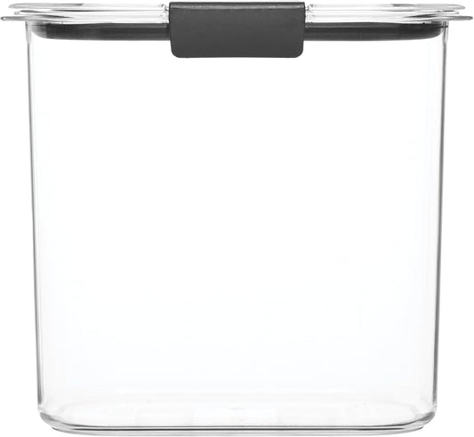Rubbermaid Brilliance 12-Cup Airtight Food Storage Container,Perfect for Pantry Staples,Clear/Grey,(Pack of 2)