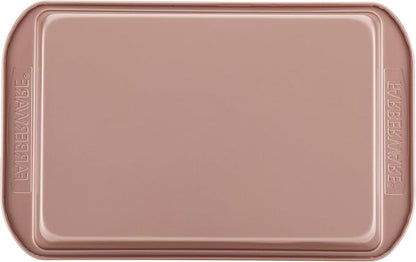 Farberware Baking Nonstick Cake Pan, Rectangle, 9 Inch x 13 Inch, Red Rose Gold