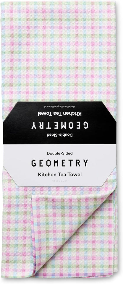 GEOMETRY Tea Towels – Easter Collection – Quick-Dry, Ultra-Absorbent, Reusable Microfiber Kitchen Towels for Drying & Cleaning - Pastel Picnic - 1 Pack