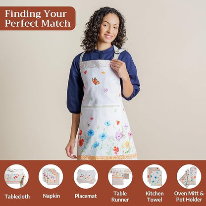 Maison d' Hermine 100% Cotton Apron for women with Pocket Kitchen Chef Apron for Men Cooking Spring Summer