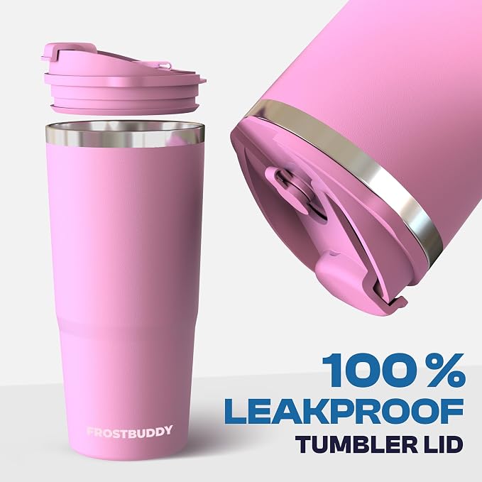Frost Buddy Togo Buddy 30oz Stainless Steel Vacuum Insulated Tumbler To Go Coffee Cup – Iced Coffee Cups, Iced Coffee Sleeve, Travel Mug, Thermal Cup for Hot & Cold Drinks, Dunkin Cup (Purple Scrubs)