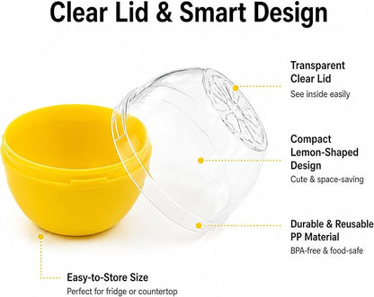 Lemon Keeper Lemon Saver Lemon Storage Containers Reusable Lemon Holder Organizer