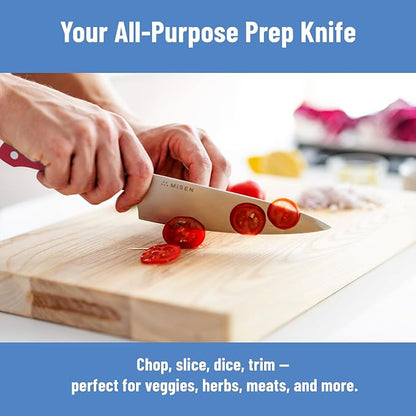 Misen 6.8" Chef Knife – High Carbon Japanese AUS-10 Stainless Steel – Hybrid German & Japanese Blade – Precision Kitchen Knife for Professionals & Home Cooks – Ultimate Cutting Performance - Red