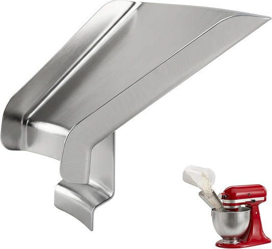 Pouring Chute for KitchenAid Mixer & Flour Funnel for Kitchen Aid Mixer – Silicone Spatula – Accessories & Attachments for 4.5-7Qt Tilt-Head Stand Mixers, 1-Piece w/Chute