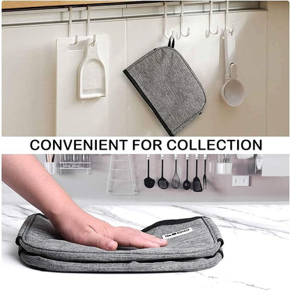 Toaster Cover 4 Slice with Storage Pockets, Toaster Dust Cover, Washable & Waterproof (Grey)