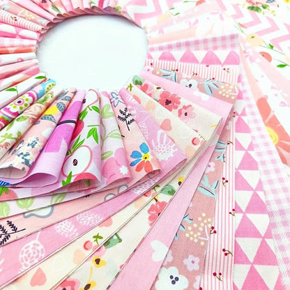 80 Pcs Jelly Roll Fabric Strips for Quilting Sewing,2.6x20 Inch Precut Cotton Floral Fabric Strips Bundles, Perfect Quilting for Sewing Pink