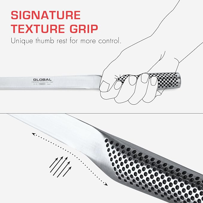 Global G-10 12-1/2-Inch Flexible Slicing Knife, 12.5", Stainless Steel