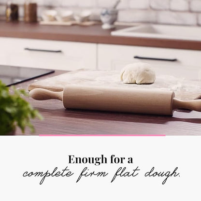 tuuli Kitchen Professional Classic Wooden Rolling Pin with revolving Centre (17,3 by 2,2 inches)