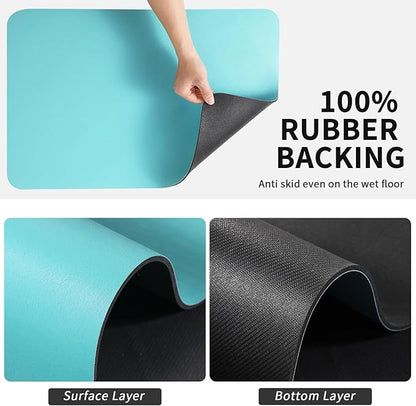 HotLive Coffee Mat - Absorbent Hide Stain Rubber Backed Dish Drying Mat for Kitchen Counter - Bar Mats for Countertops Accessories Fit Under Coffee Maker Espresso Machine