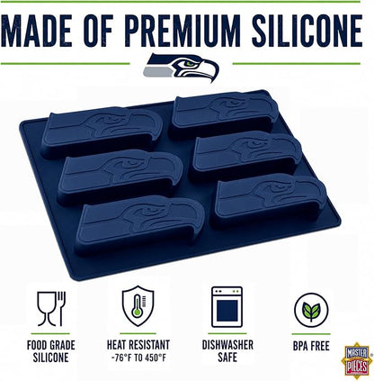 FanPans NFL Seattle Seahawks Silicone Muffin Pan - Oven & Dishwasher Safe - Perfect for Seahawks Snacks & Gifts