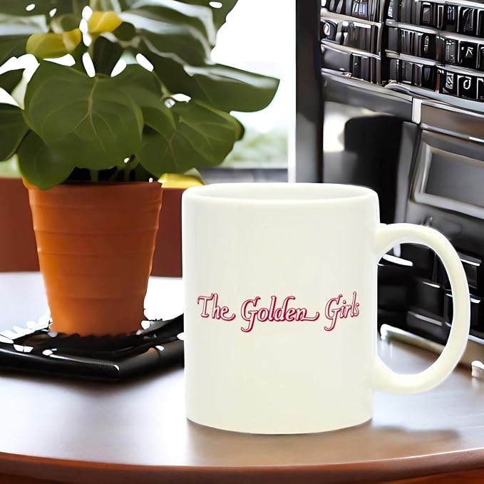 Golden Girls Coffee Mug and Stainless Steel Water Bottle Set - Bundle of 11oz Ceramic Coffee Cup, 34oz Bottle, Enamel Pin, More | Golden Girls Gifts