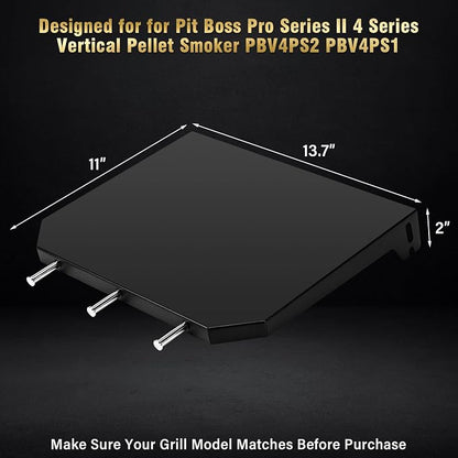 Side Shelf for Pit Boss PBV4PS2 PBV4PS1 Pro Series II 4 Vertical Pellet Smoker Shelf for Pit Boss 10739 1077 Smoker Accessories Foldable Grill Side Table BBQ Prep with Hooks