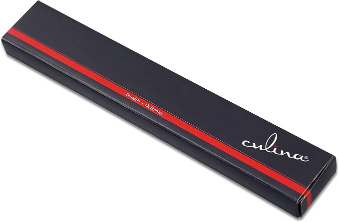Culina® 8-Inch Nonstick Carbon Steel Sushi Knife with Sheath, Black
