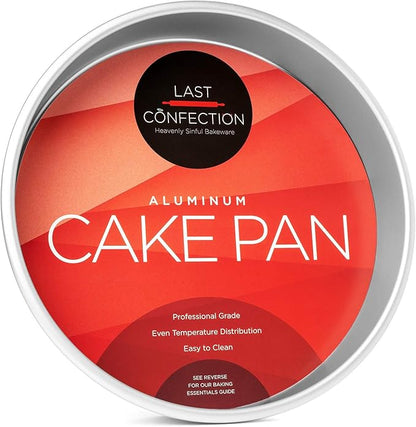 Last Confection 10" x 2" Round Cake Pan, Anodized Aluminum Cake Pan Baking Tin Mold, Professional Bakeware