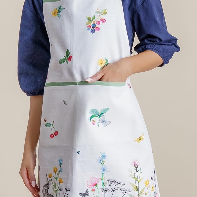 Maison d' Hermine 100% Cotton Apron for women with Pocket Kitchen Chef Apron for Men Cooking Spring Summer