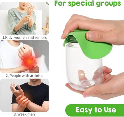 Gjinxi 4PCs Rubber Jar Openers, Multi-Function Bottle Opener Gripper Pad for Seniors with Arthritis Weak Hands, Non-Slip Jar Grippers for Easy Opening Jars, Kitchen Easy Top Opener Tool