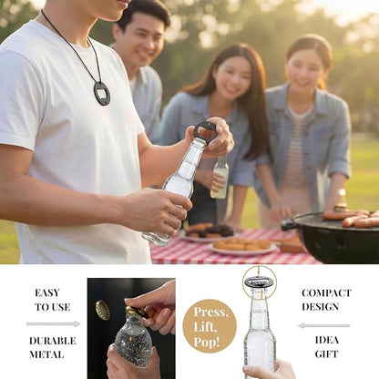 Jar Opener Set with Bottle Opener | 4 Pack Jar Gripper, Rubber Non Slip Pad & Coasters, 1 Cool Matte Black Pocket-Sized EDC Multi-Tool | Kitchen Gadgets, Gifts for Seniors with Arthritis & Weak Hands