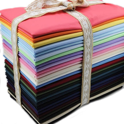Pre-Cut Fat Quarter Quilting Cotton Twill Full Color Fabric Bundles Craft Cloth DIY for Sewing Crafting 18x20 Inch Rose Flavor