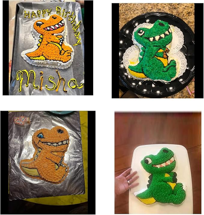 Dinosaur Shape Cake Pan, 3D Birthday Cake Pan, Aluminum Alloy Cake Molds Nonstick Baking Tools