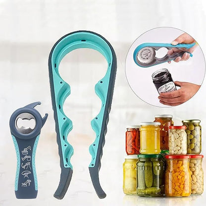 Bottle Opener for Arthritic Hand,Jar Opener for Old People, Children, Women, Those with Weak Hands,Multifunctional Kitchen Gadgets (05-Blue)