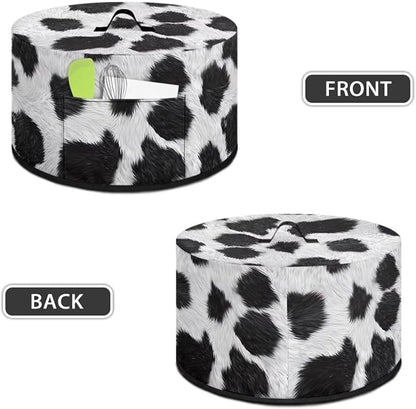 Cow Print Slow Cooker Dust Cover Compatible with 6-8 qt Crock for Pot Small Kitchen Appliance Patriotic Decoration Farm - themed Covers with Top Handle