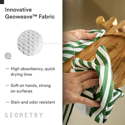 GEOMETRY Christmas Kitchen Towels - Quick Dry Microfiber Cloth Dish Towels for Kitchen Drying - Premium Quick Dry Towel 3-Pack Set - Jubilee Tea Towel