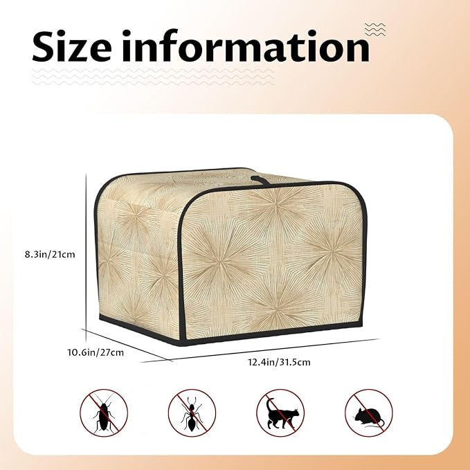 Boho Ethnic Pattern 4 Slice Toaster Cover Wide Slot Dustproof Bread Maker Cover Fingerprint Bakeware Protection Kitchen Appliance Cover Toaster Bag