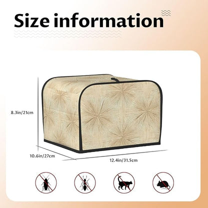 Boho Ethnic Pattern 4 Slice Toaster Cover Wide Slot Dustproof Bread Maker Cover Fingerprint Bakeware Protection Kitchen Appliance Cover Toaster Bag