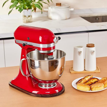Stand Mixer Mat Compatible with Kitchenaid Bowl Lift 4.5-5 Qt Stand Mixer Kitchenaid Mixer Accessories, Appliance Sliders for Kitchen Appliance Wood Sliding Tray for Stand Mixer