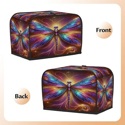 Dragonfly Animal Toaster Cover 2 Slice Wide Slot Washable Toaster Covers | Rainbow Art Dust and Fingerprint Protection Bread Maker Covers for Kitchen Accessories Decor Bakeware Women Gift