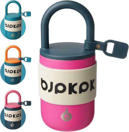 BJPKPK 10oz Insulated Tumbler With Lid And Handle Stainless Steel Travel Mug Loop Coffee Tumbler Cups