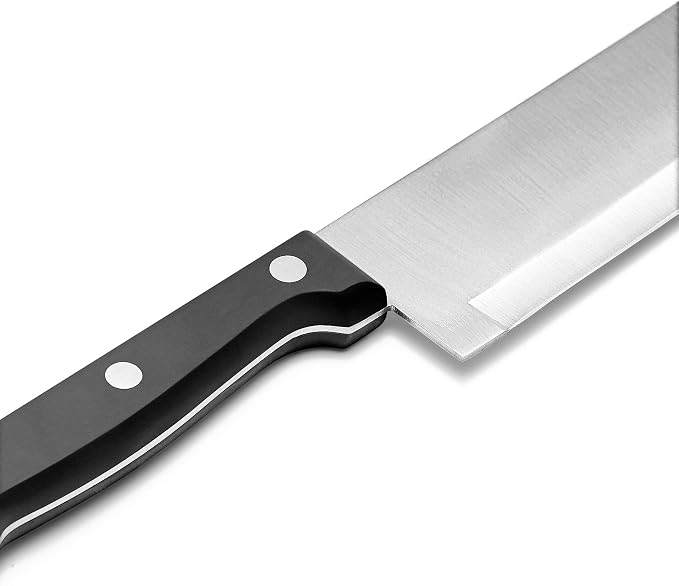 10-Inch Chef Knife – Full Tang Razor-Sharp High Carbon Stainless Steel Blade – Hollow Grind Edge – Ergonomic Grip Handle – Professional Kitchen Knife, Black
