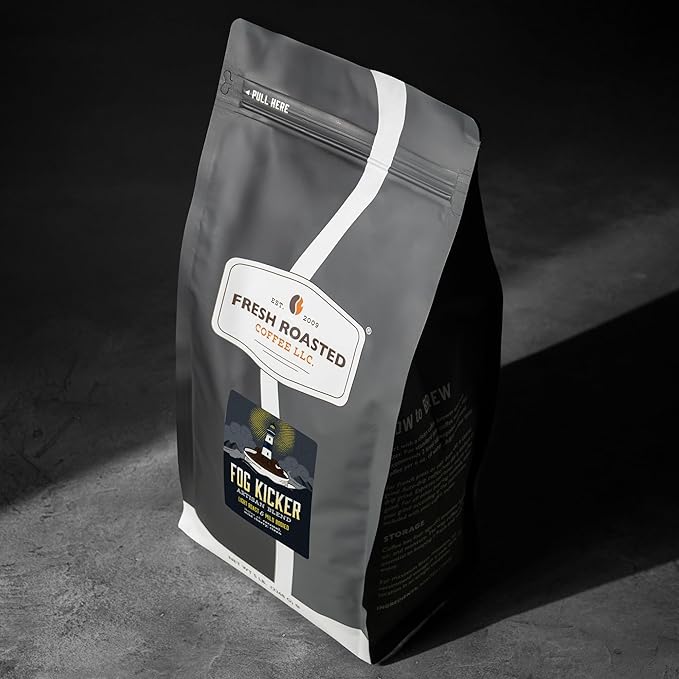 Fresh Roasted Coffee, Fog Kicker Whole Bean Coffee, Light Roast, Kosher, 5 lb (80 oz)