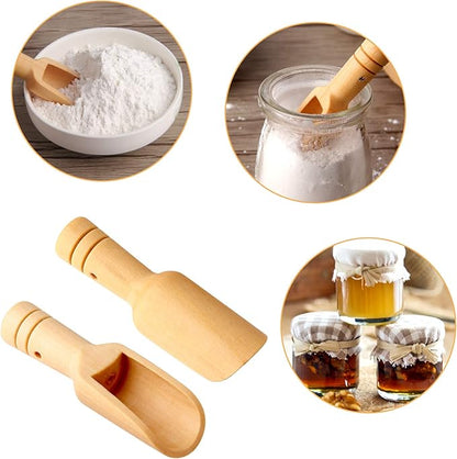 20pc Mini Wooden Spoons，Mini Bamboo Spoons for Bath Salts, tea scoop, Washing Powder spoon，wooden candy spoon