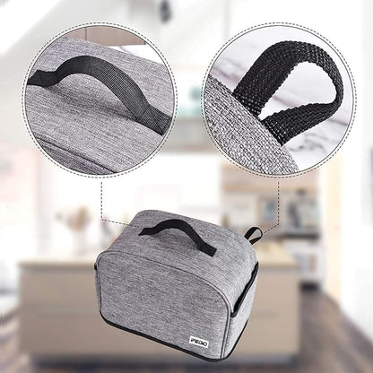 Toaster Cover 4 Slice with Storage Pockets, Toaster Dust Cover, Washable & Waterproof (Grey)