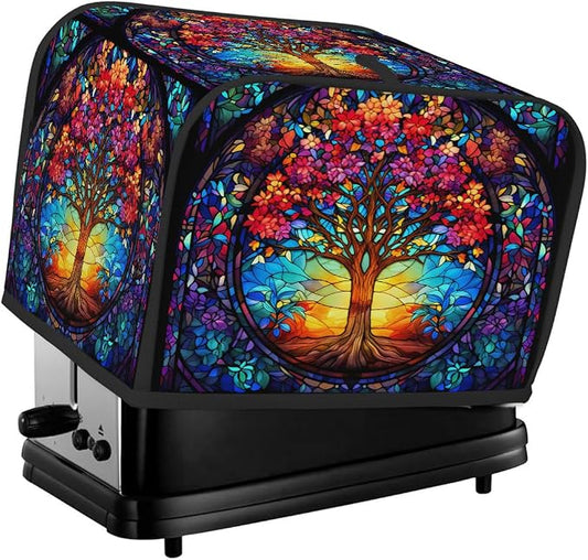 Tree Of Life Toaster Cover 2 Slice Wide Slot Washable Toaster Covers | Art Dust and Fingerprint Protection Bread Maker Covers for Kitchen Accessories Decor Bakeware Women Gift