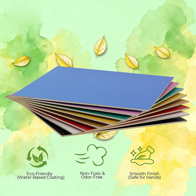 8 Pack Forest Green Basswood for Laser Cutting, 12"x12"x1/8" (3 mm) Double-Sided Colored Plywood Sheets, for Laser Engraving, DIY Craft Wood & School Projects