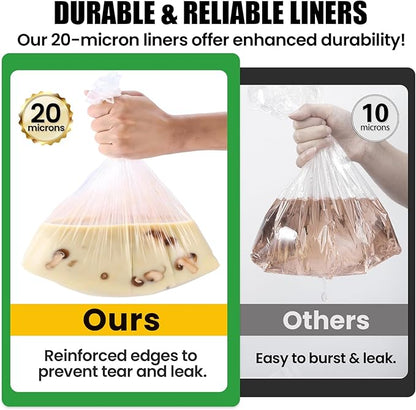 OLESBUR 20 Count Slow Cooker Liners, 13"x21", Fits 3-8 Quarts, Disposable Pot Liners Compatible with Crockpot, Oval Large Size, BPA-Free Cooking Bags, Kitchen Accessories, Cook with Ease