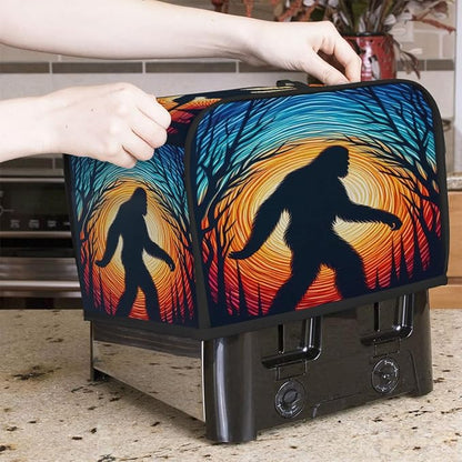 Galaxy Bigfoot Toaster Cover 4 Slice Wide Slot Washable Kitchen Appliance Covers Fingerprint Bread Machine Dust Cover Small Toaster Oven Accessories Covers Bread Maker Bag Women Gift