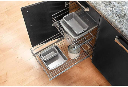 Rev-a-Shelf 5WB2-1822-CR 17.75" x 22" Double Pullout Wire Basket